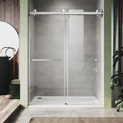 UK-DS01 Shower Door 3/8(10mm) Clear Tempered Glass